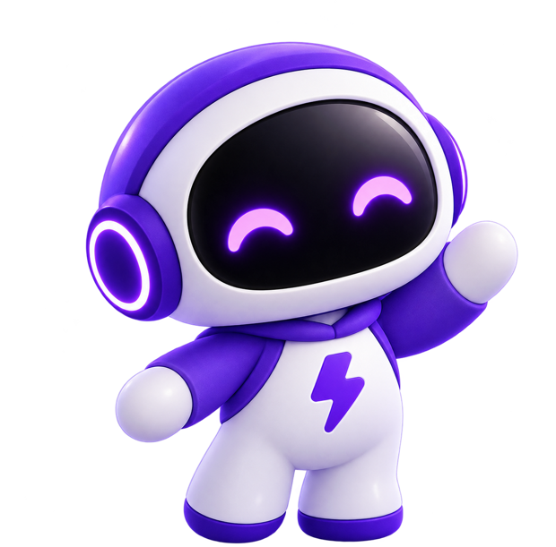 Orbit, the holoPulse mascot, waving hello